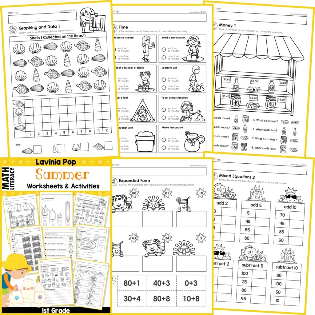 Free Printable 1st Grade Worksheet Pack