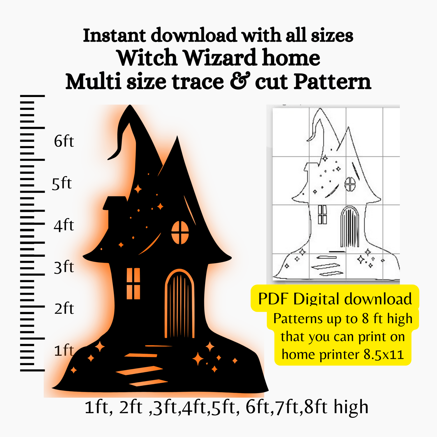 Printable Pattern Haunted Castle Printable Pattern Haunted Castle