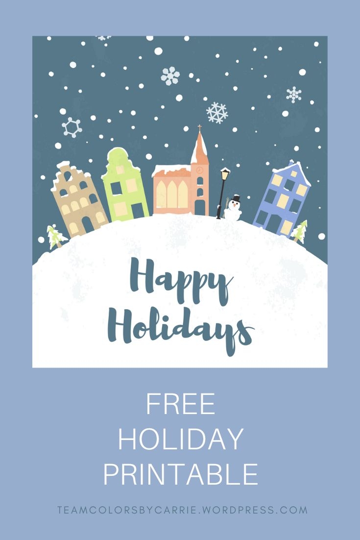 Happy Holidays Art Free Download
