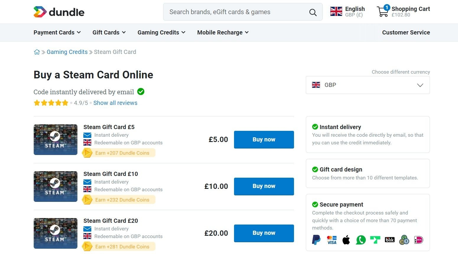 Steam Gift Certificates Printable