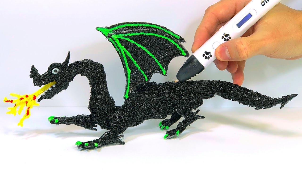 How To Make A DRAGON In 3D Drawing In The Air With A Dikale 3D Pen YouTube