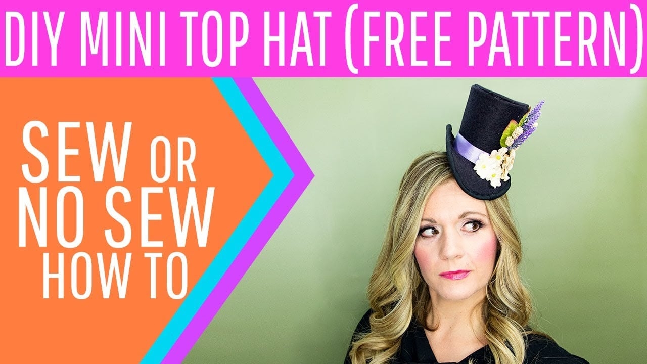 How To Make A Mini Top Hat free Pattern Template Fleece Fun