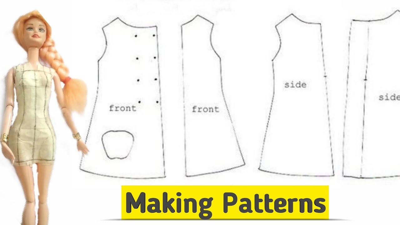 How To Make Barbie Doll Baby Doll Clothes dress Free Pattern Easy Crochet Doll Sewing Pattern DIY YouTube