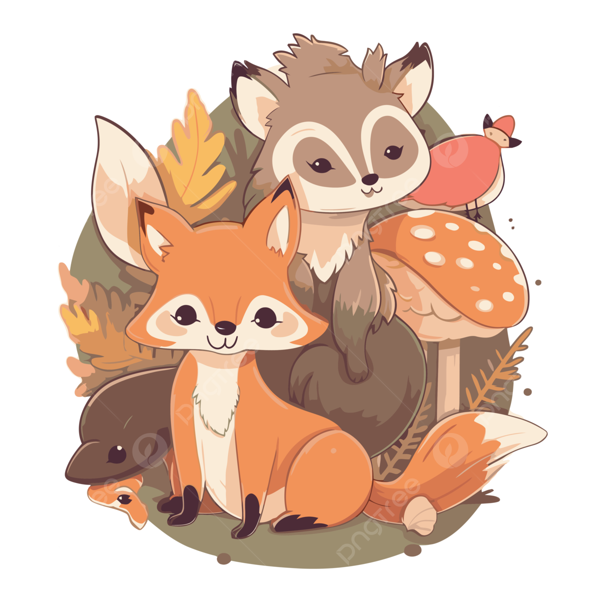 In The Style Of Characterized Animals Clipart Vector Animals Clipart Printable Free Woodland Animal Printable Free Woodland Animal Clipart PNG And Vector With Transparent Background For Free Download
