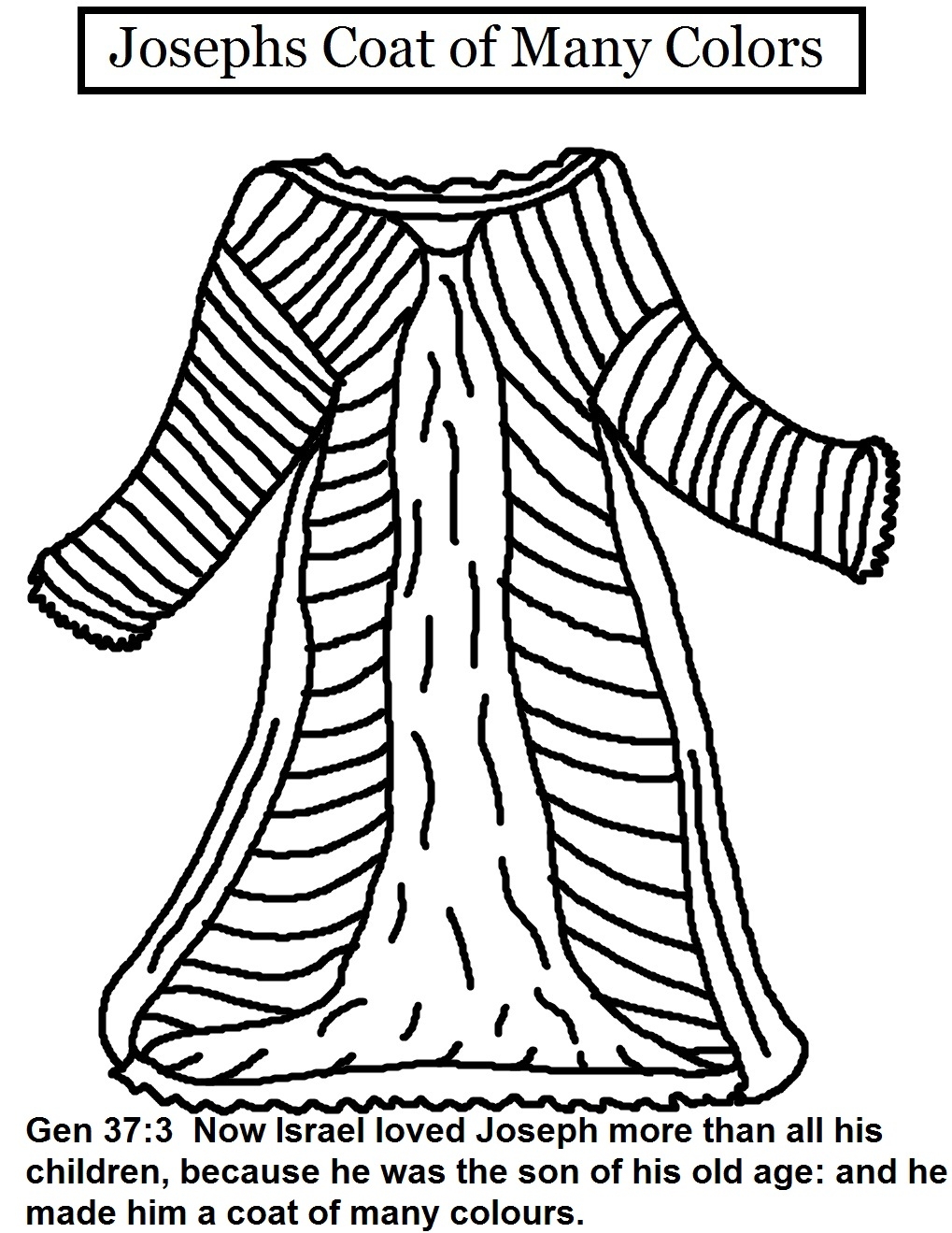 Josephs Coat Of Many Colors Coloring Pages