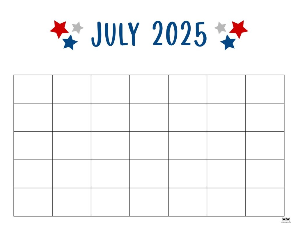 Printable Calendar July 2025
