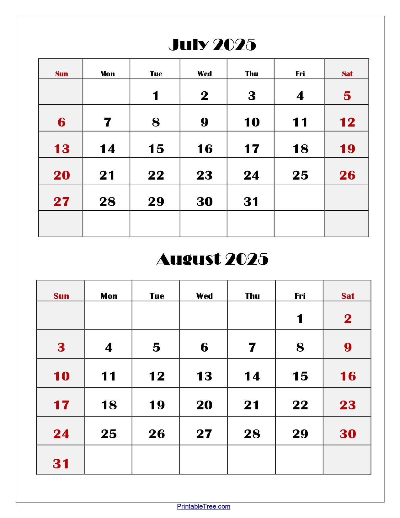 June July August 2025 Calendar Printable Free