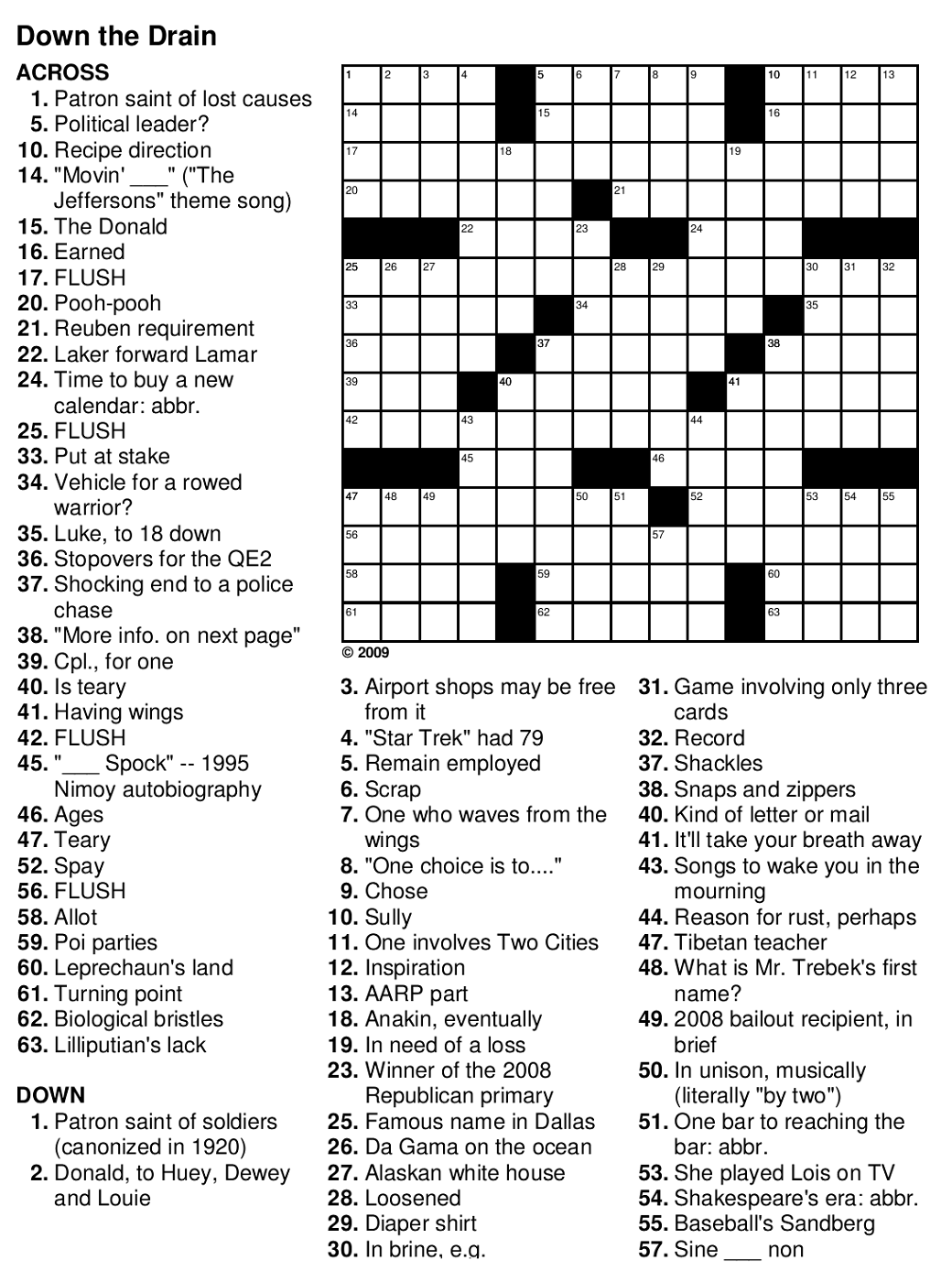 Large Print Crossword Puzzles For Seniors CareLinx Worksheets Library