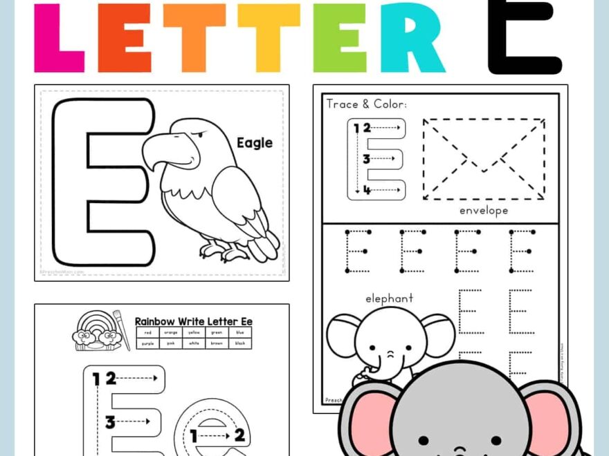 Letter E Preschool Printables Preschool Mom