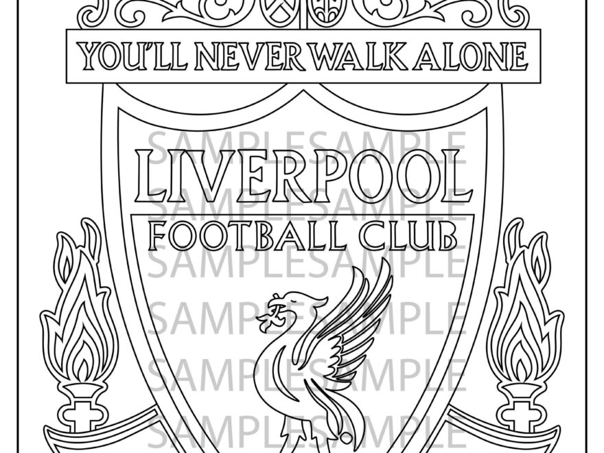 Liverpool FC Colouring Pages Digital Download Colouring LFC Football Color Book Colouring Pages 12 Colouring Activity Kids Sheets Etsy