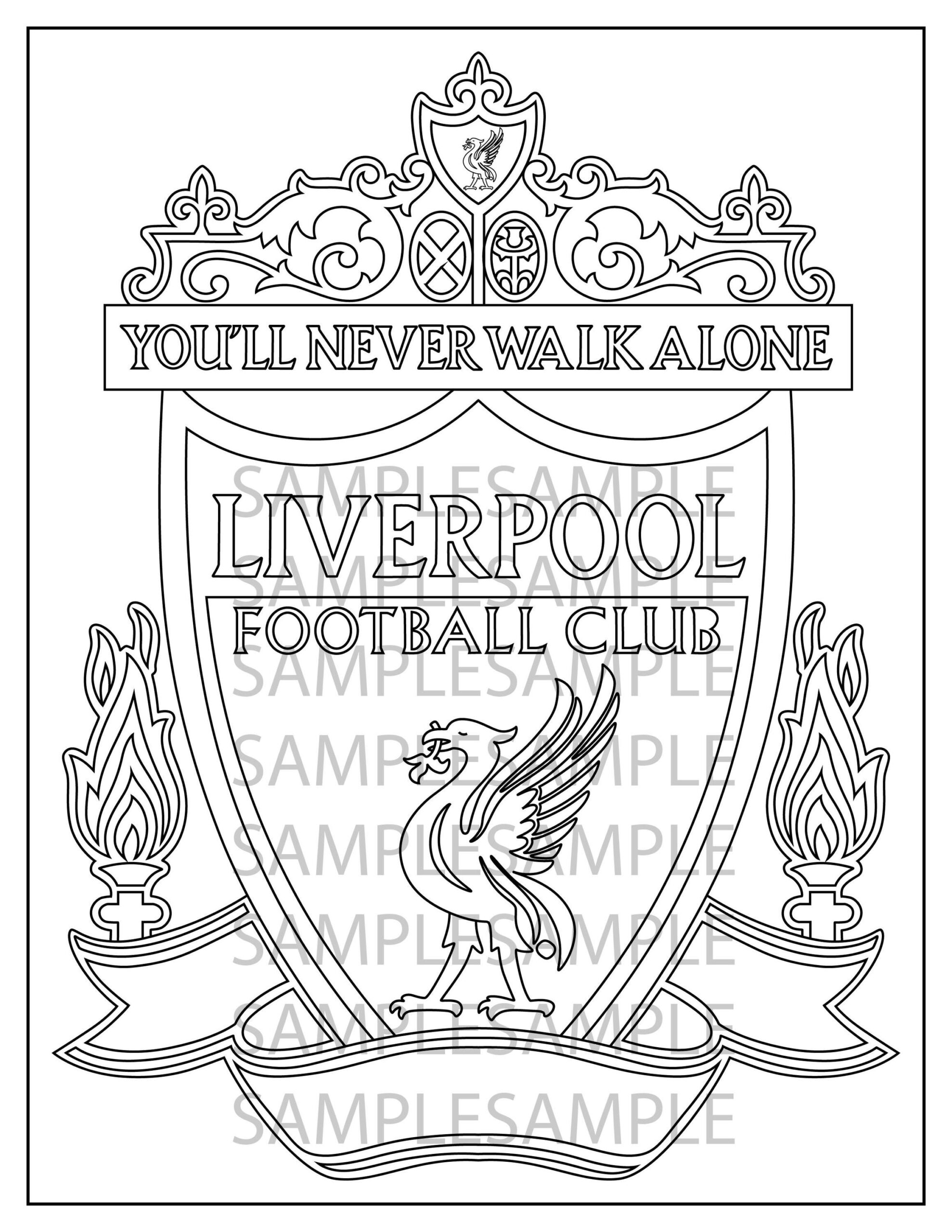 Liverpool FC Colouring Pages Digital Download Colouring LFC Football Color Book Colouring Pages 12 Colouring Activity Kids Sheets Etsy