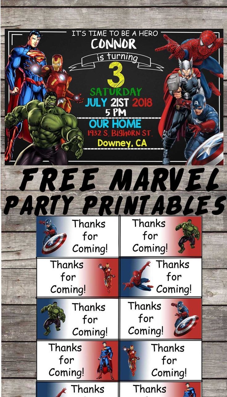 Avengers Infinity War Party Printables Free