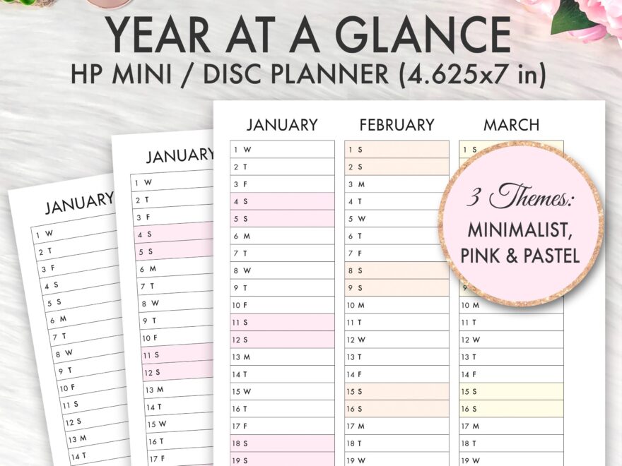 Mini Happy Planner Printable Inserts 2025 2026 Year At A Glance Calendar MINI HAPPY PLANNER Inserts Happy Planner Printable Inserts Pdf Etsy