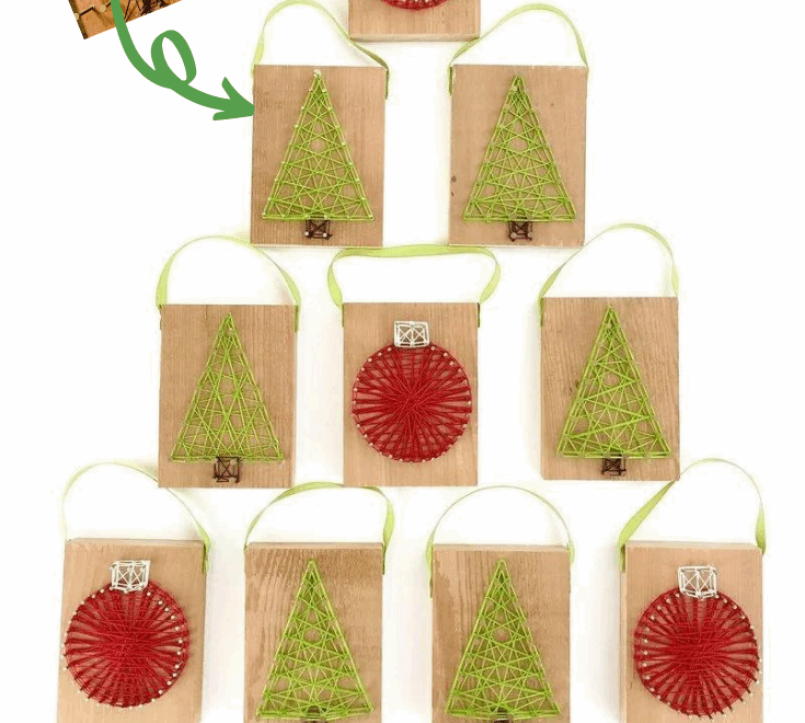 Nail String Art Free Christmas Ornament Pattern The Kingston Home