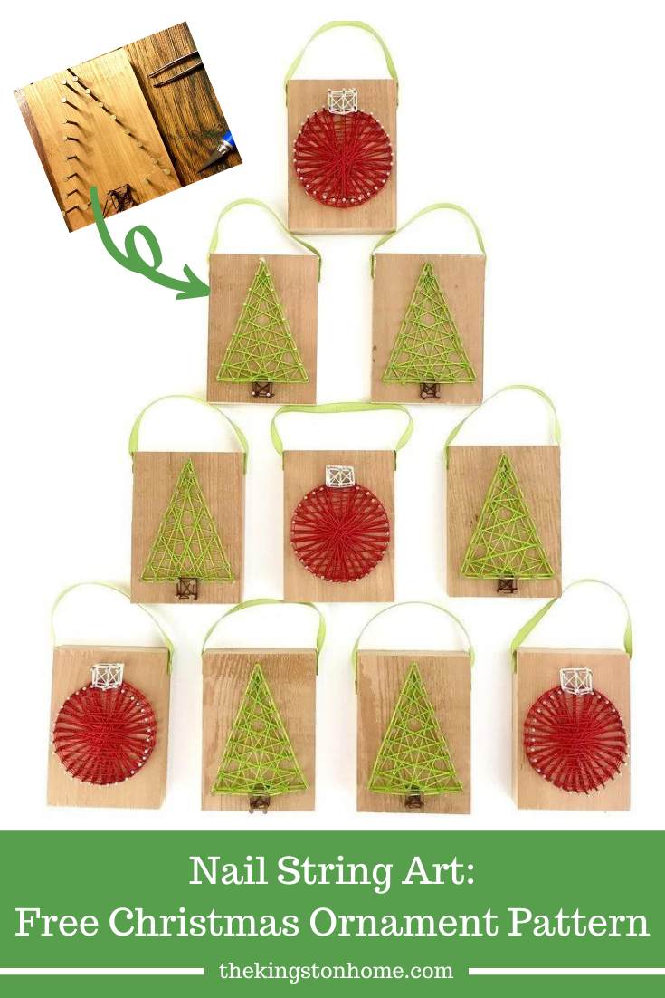 Nail String Art Free Christmas Ornament Pattern The Kingston Home