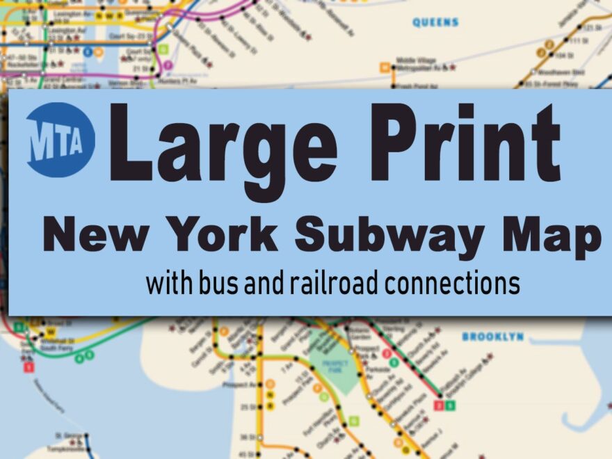 New York City Subway Map For Large Print Viewing And Printing