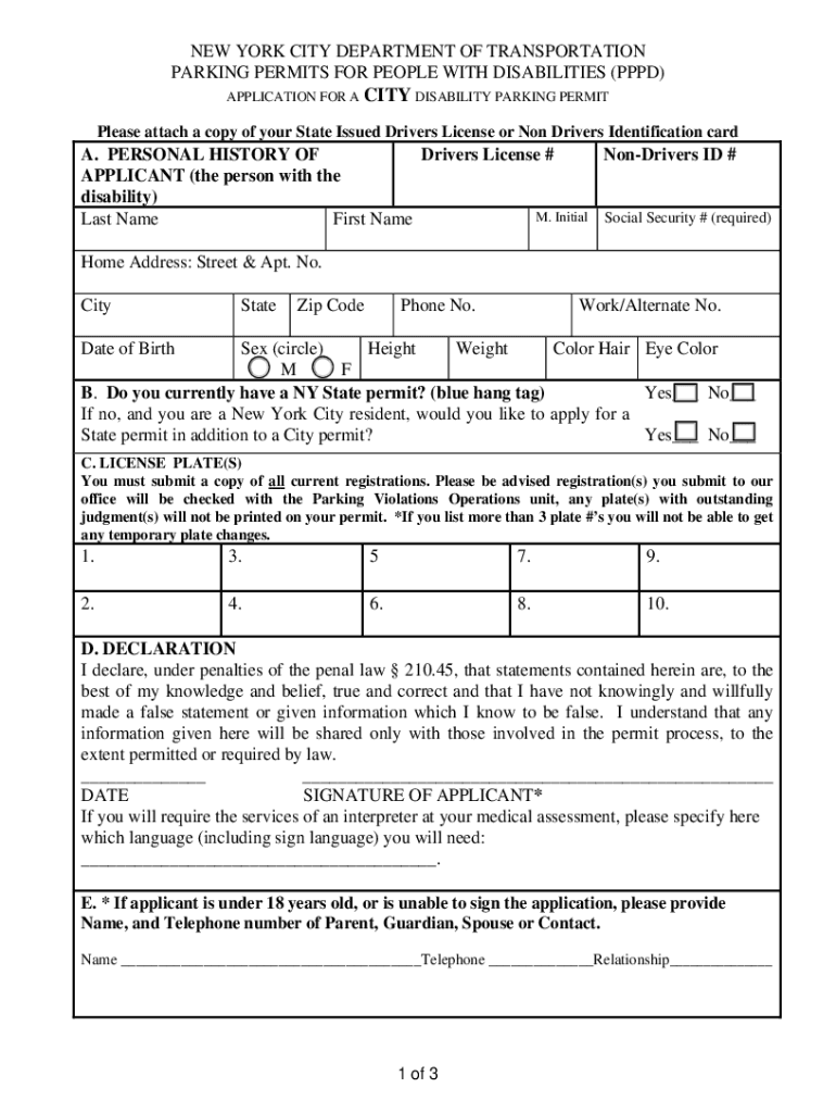 Nys Handicap Parking Permit Renewal Fill Out Sign Online DocHub