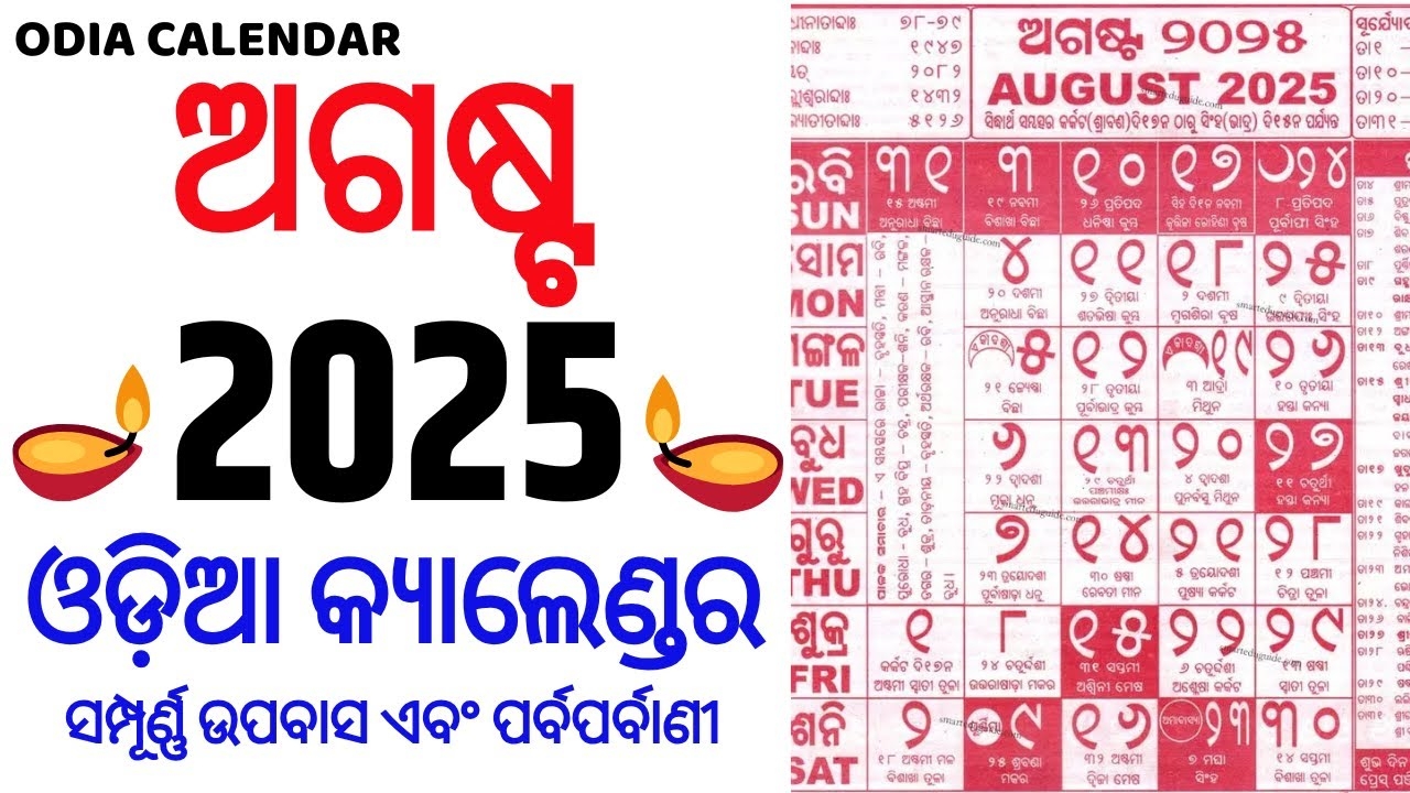 Odia Calendar 2025 August August 2025 Odia Calendar Kohinoor Calendar 2025 August YouTube