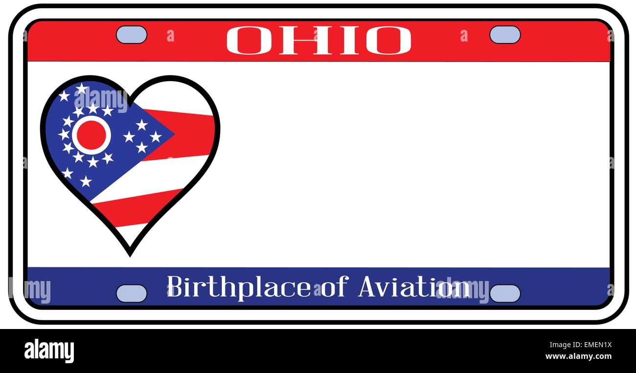Ohio License Plate Stock Vector Image Art Alamy