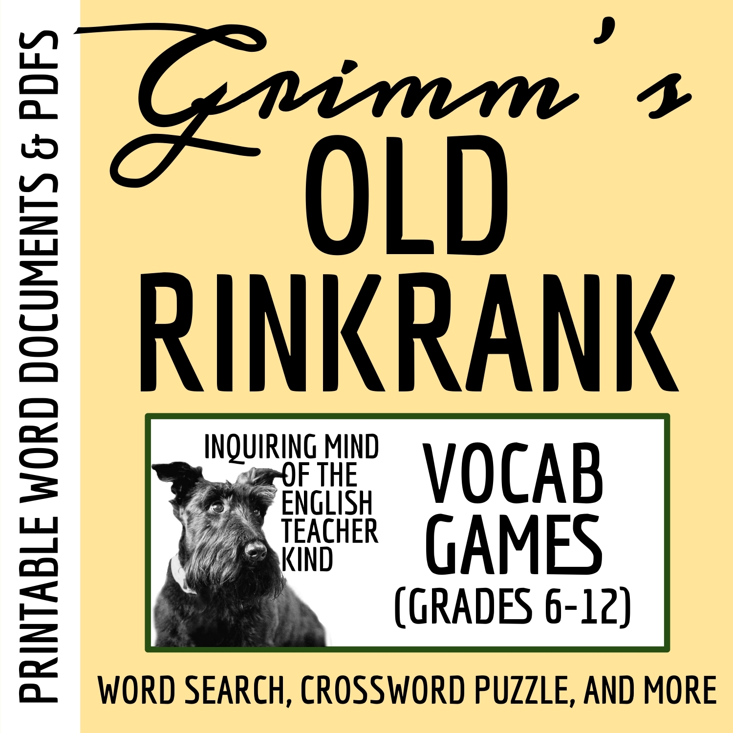 Old Rinkrank By The Brothers Grimm Vocabulary Games For High School Classful