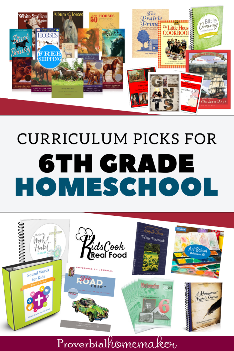 Free Printable 6th Grade Homeschool Curriculum