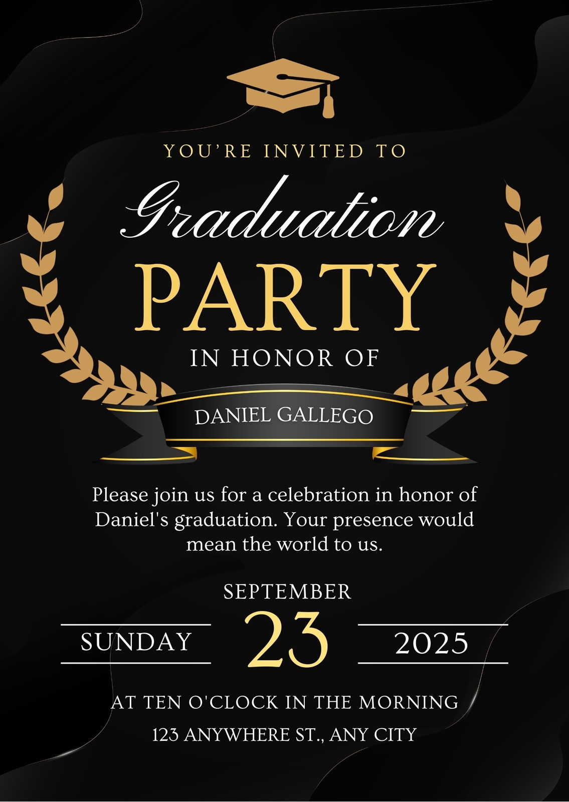 Page 14 Free Custom Printable Graduation Invitation Templates Canva