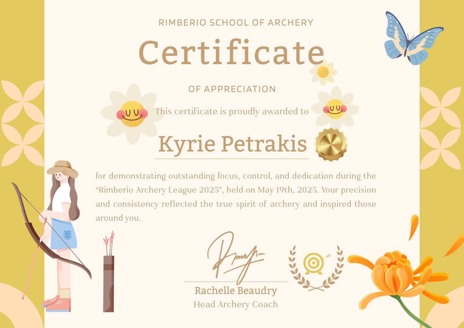 Bug Award Printable Certificate For Students