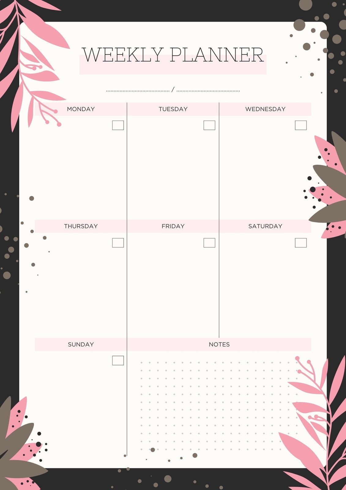 Page 18 Free And Customizable Weekly Planner Templates Canva