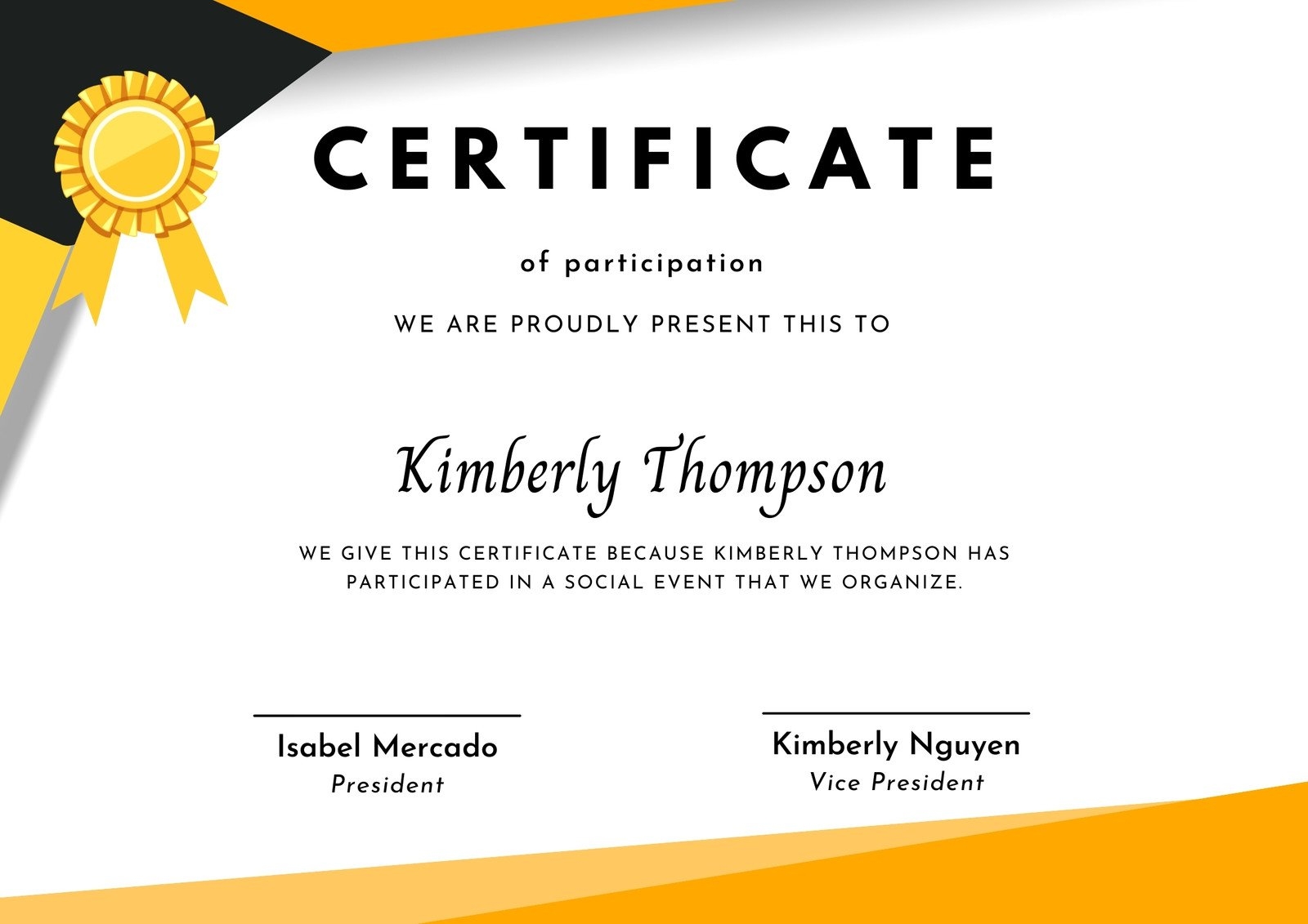 Page 4 Free Printable Custom Participation Certificate Templates Canva
