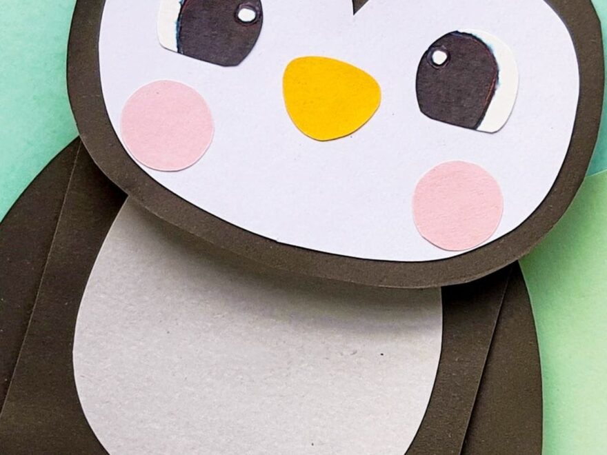 Paper Bag Penguin Craft With Free Printable Puppet Template