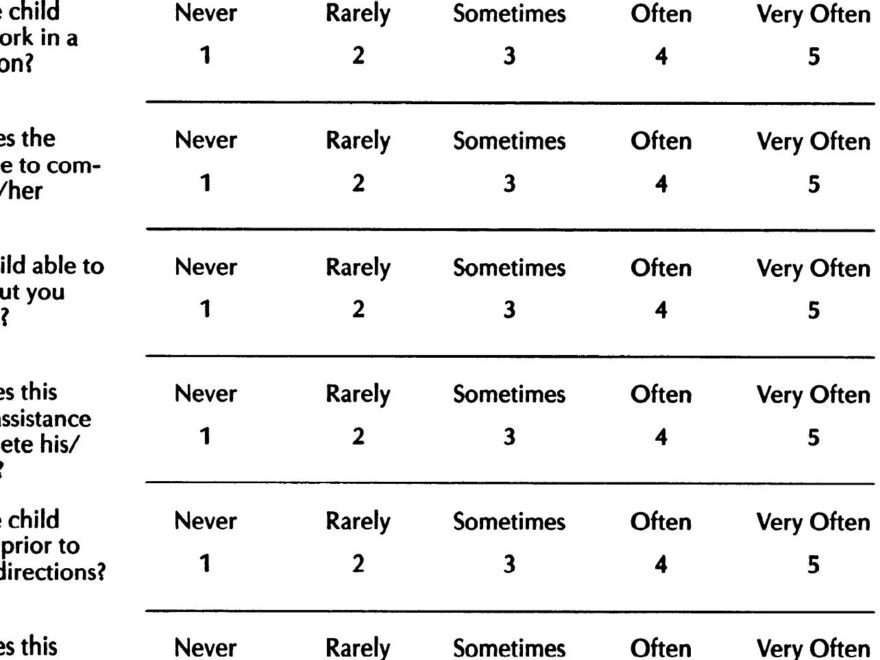 PDF Academic Performance Rating Scale