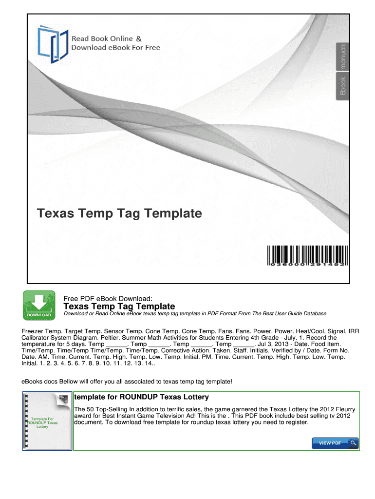 Pdf Blank Printable Temporary License Plate Template Fill Out Sign Online DocHub