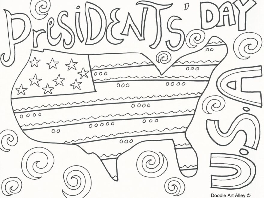 Presidents Day Coloring Pages DOODLE ART ALLEY
