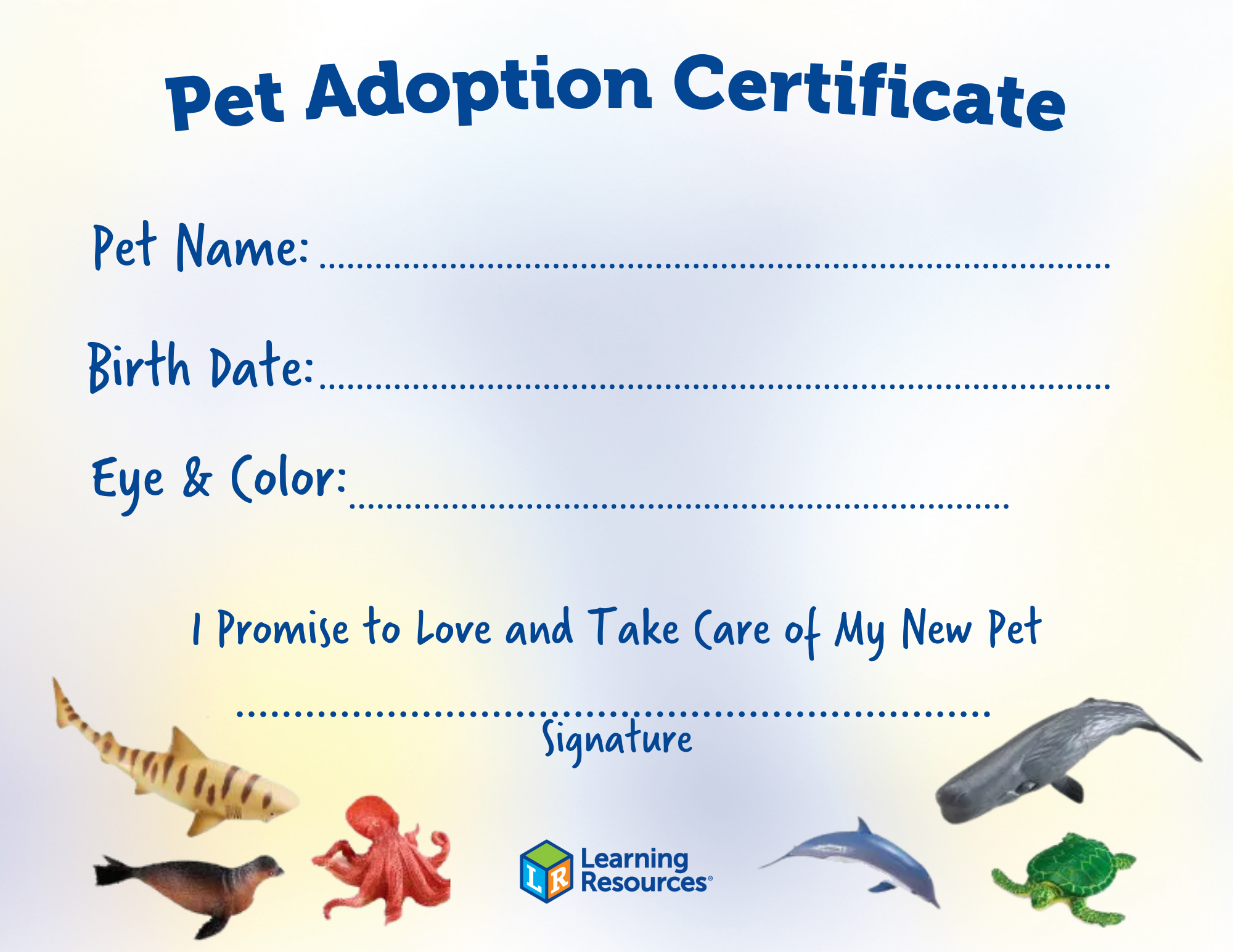 Free Printable Puppy Adoption Certificate