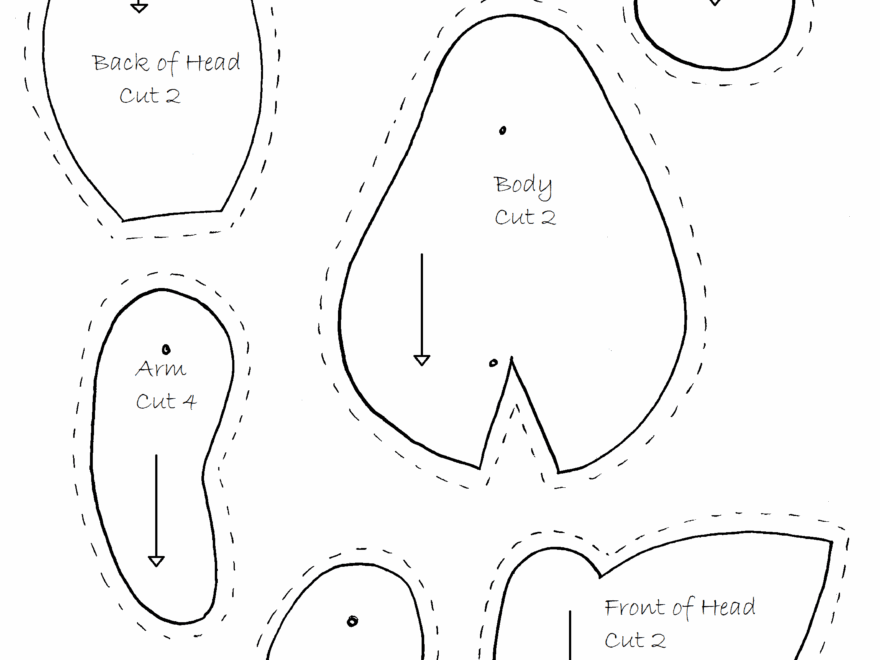 Printable Teddy Bear Pattern Printable Party Favors