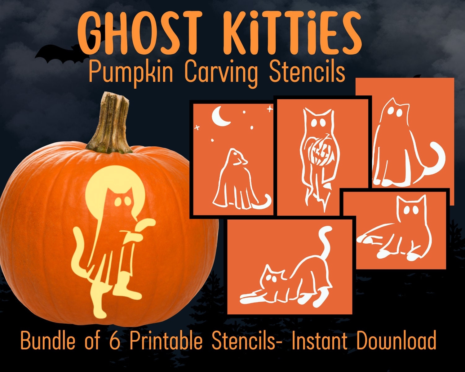 Jack O Lantern Ghost Printable Templates