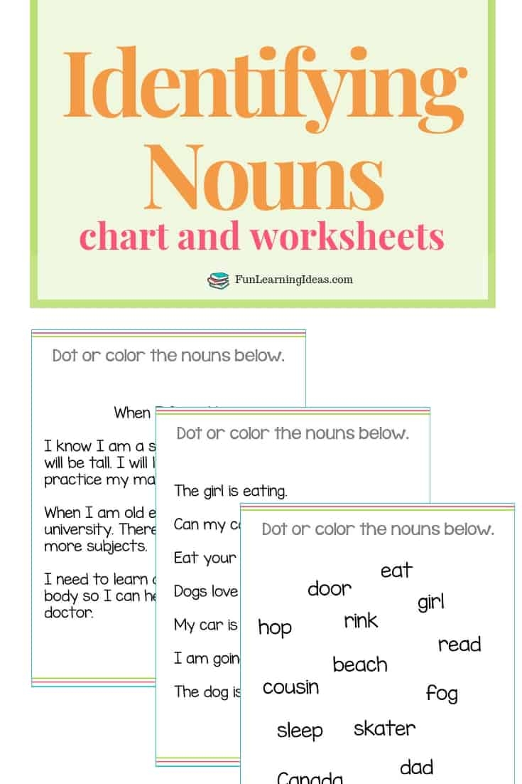 Quick And Easy Prep Free Identifying Nouns Worksheets For Kids