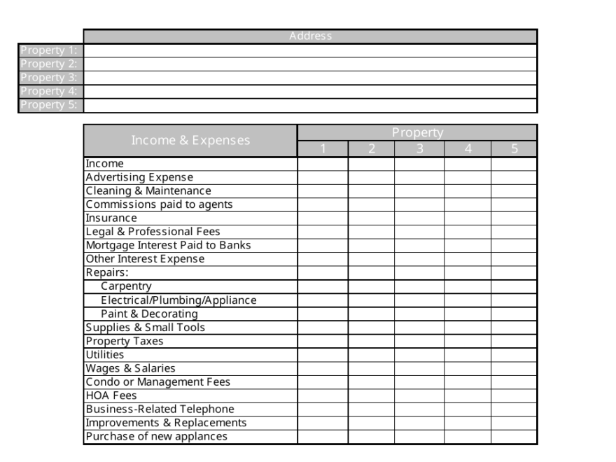 Rental Property Income And Expenses Worksheet Expert Tax Accounting Services Llc Fill Out Sign Online And Download PDF Templateroller