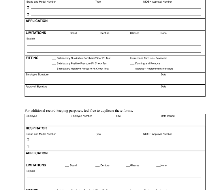 Respirator Fit Test Form Pdf Fill Out Sign Online DocHub
