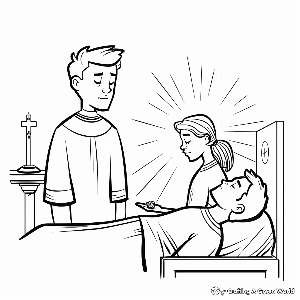 Anointing Of The Sick Printable Colored Picture