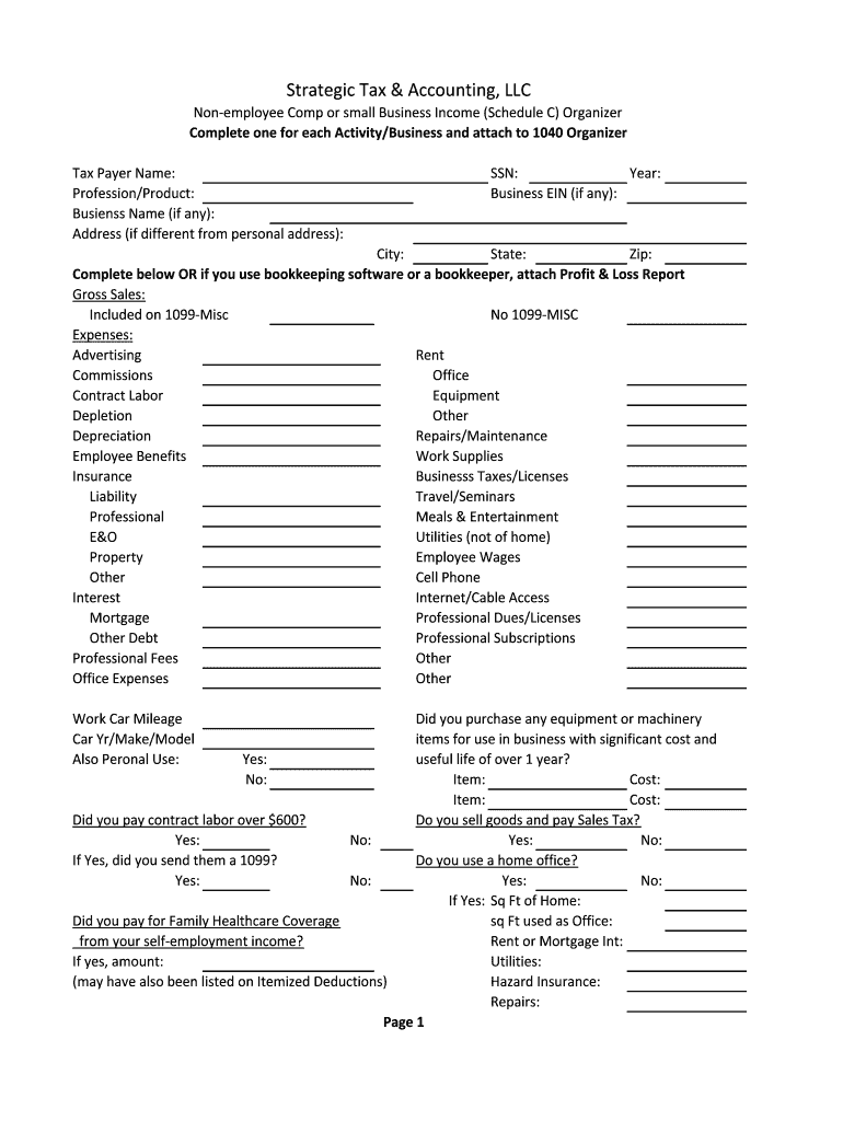 Schedule C Tax Form Fill Out Sign Online DocHub