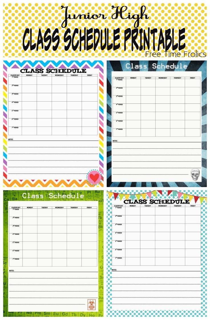 Printable Agenda High School Calendar With Classes