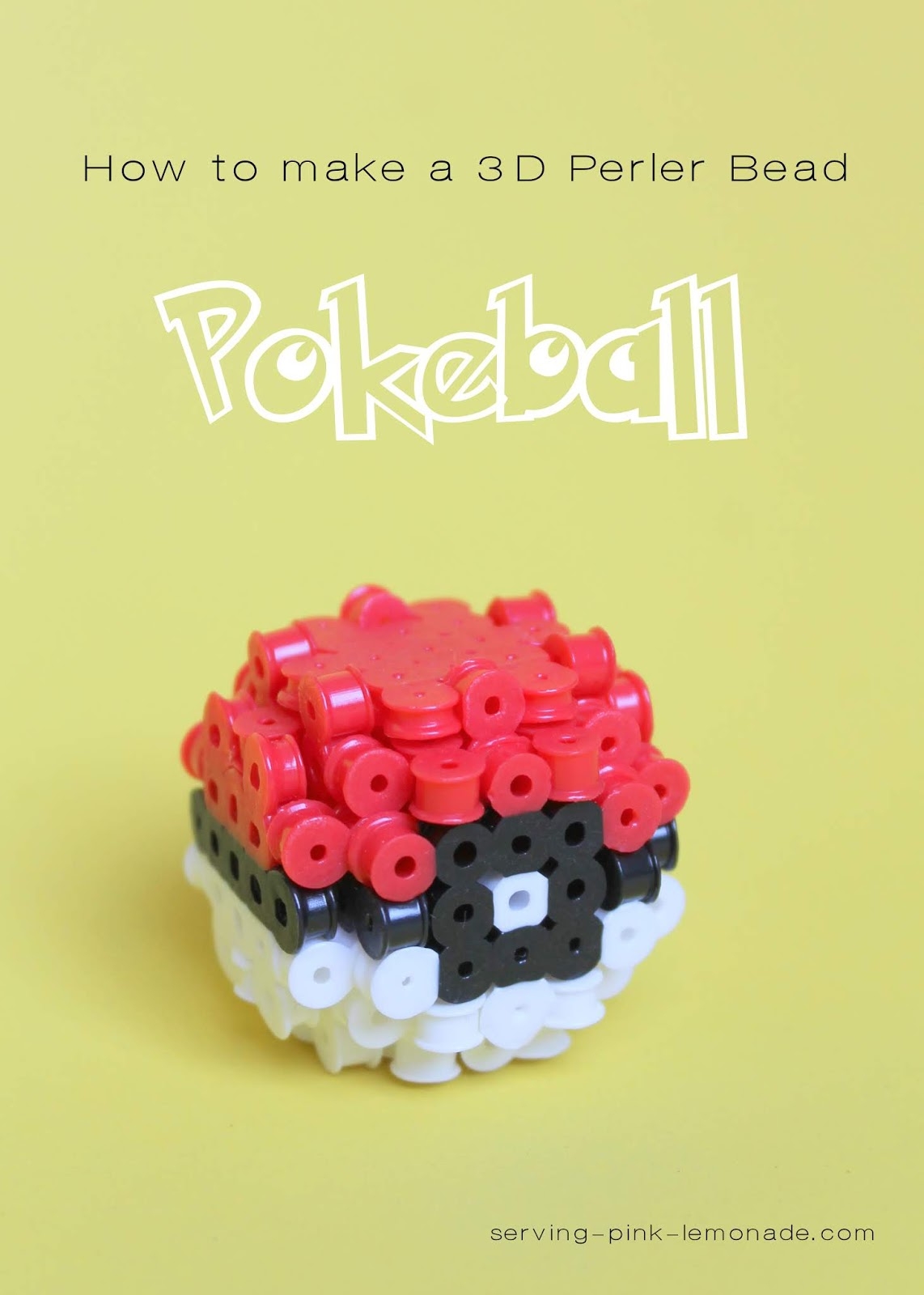 Serving Pink Lemonade 3D Perler Bead Pokeball