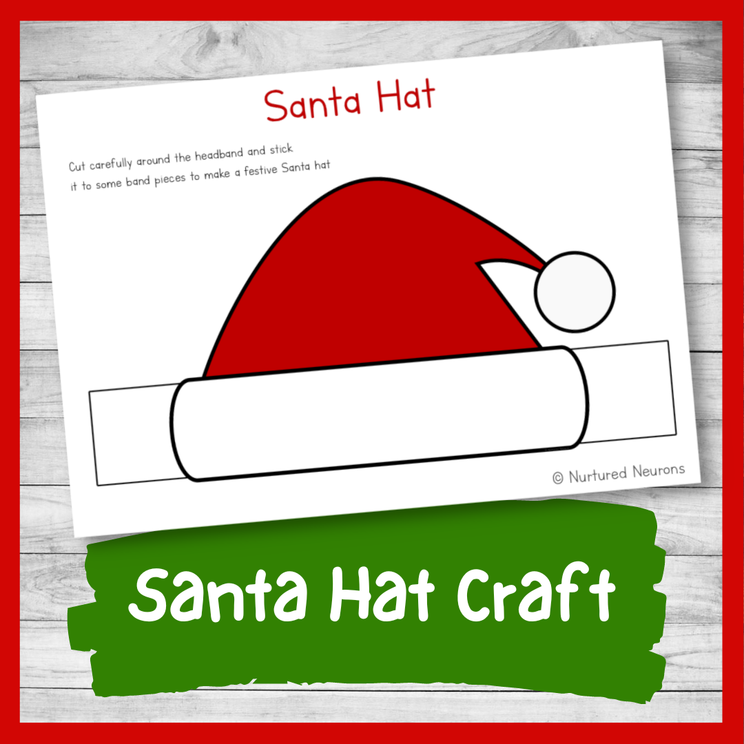 Simple Santa Hat Craft Paper Crown Templates Nurtured Neurons