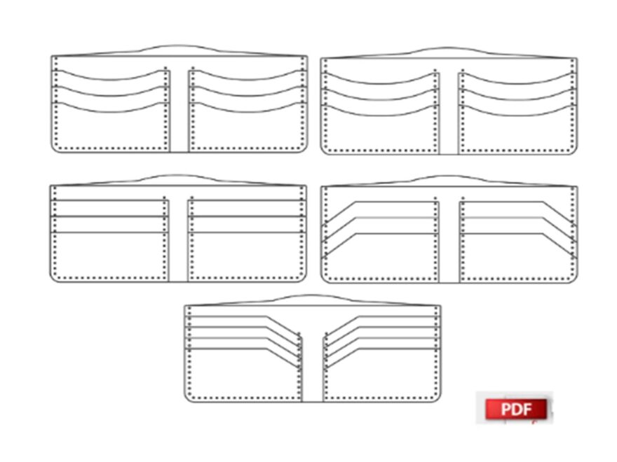 Simple Wallet Pattern leather Card Wallet Pdf slim Walletpdf