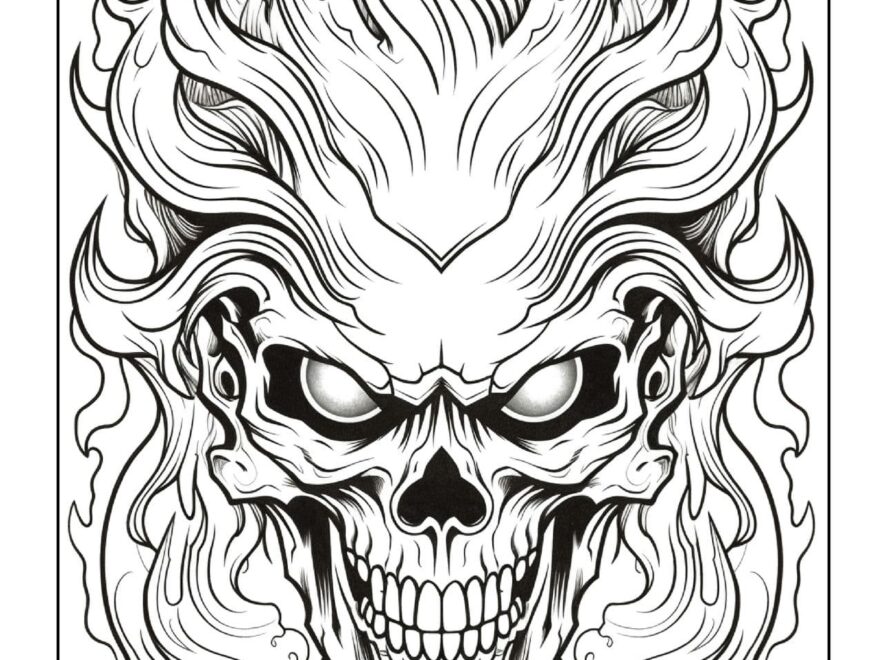 Skull Coloring Pages World Of Printables