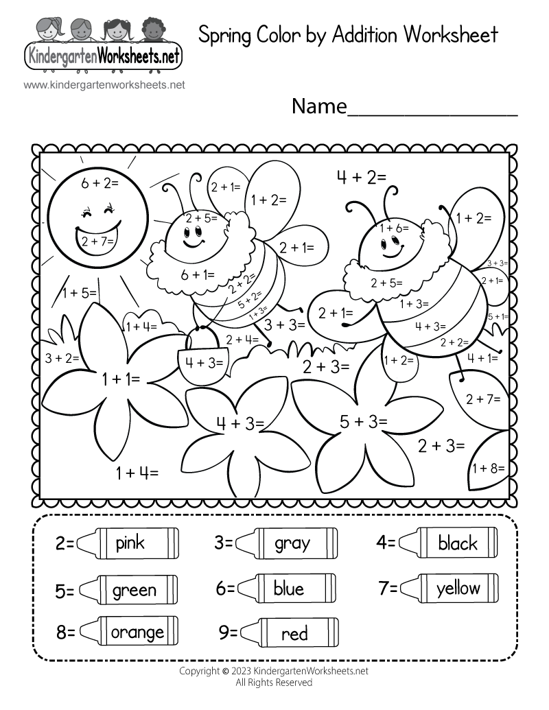 Free Printable Spring Math Worksheets