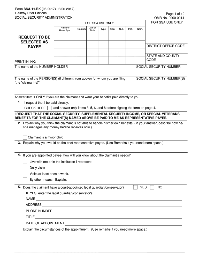 Ssi Payee Change Form Fill Out Sign Online DocHub