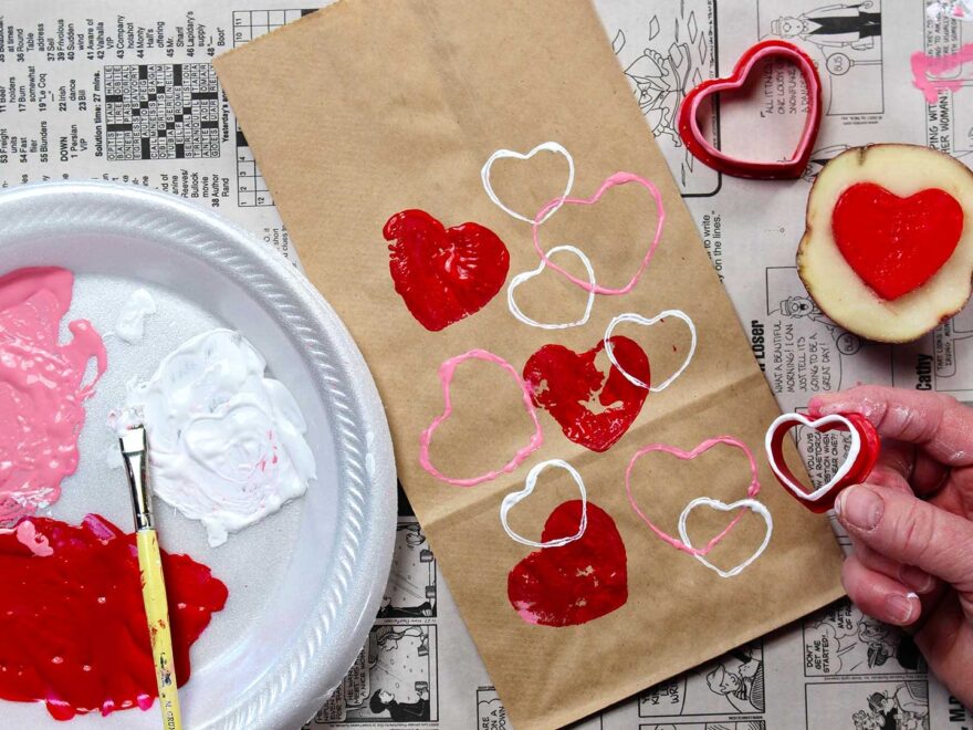 Stamped Valentine s Day Treat Bags Welcome To Nana s