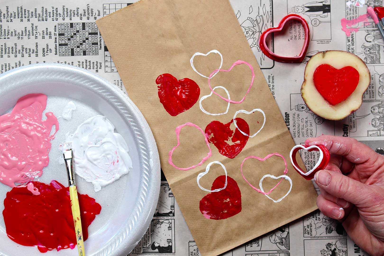 Stamped Valentine s Day Treat Bags Welcome To Nana s